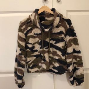 Fuzzy Camo Sweatshirt